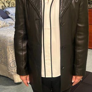 AM Studio Black Leather Jacket XS